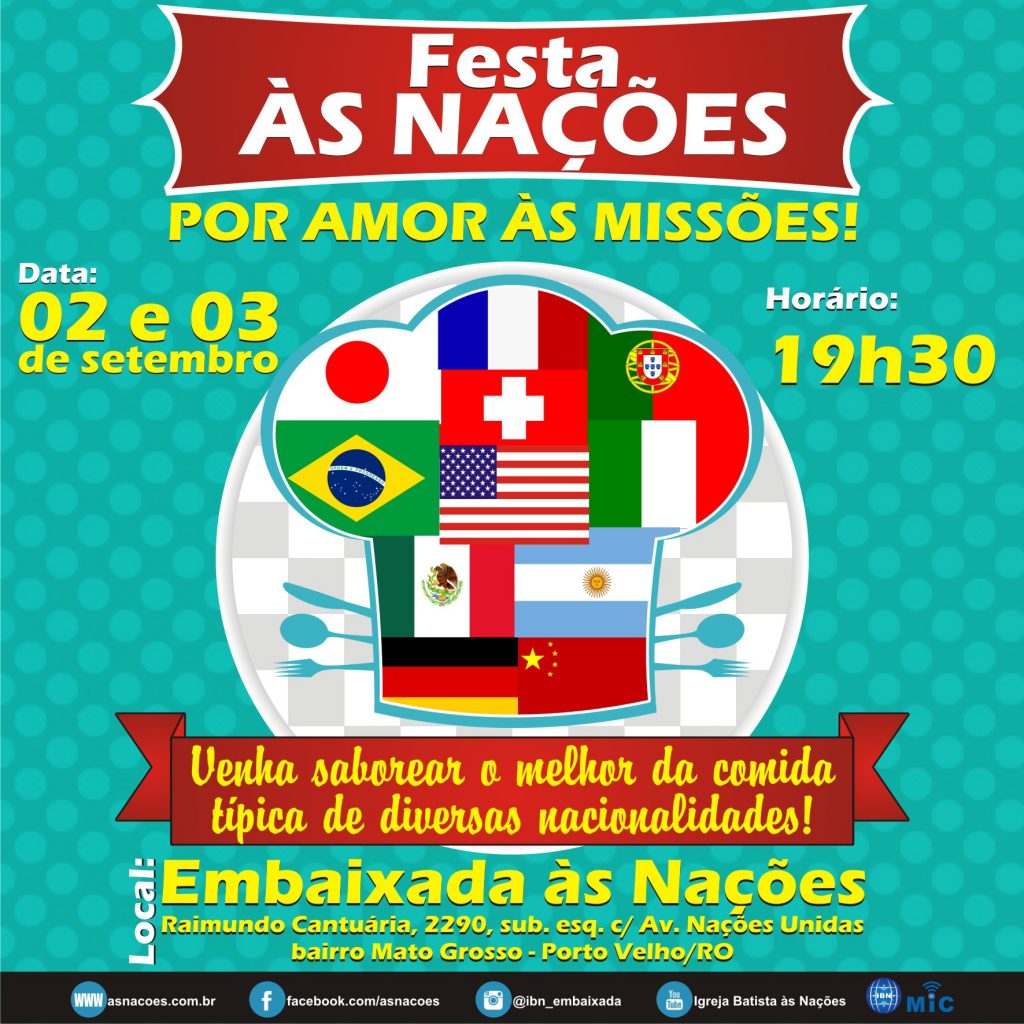 Flyer Festa às Nações