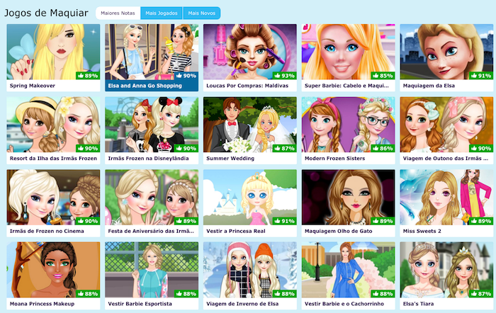 Jogos da Frozen no Meninas Jogos